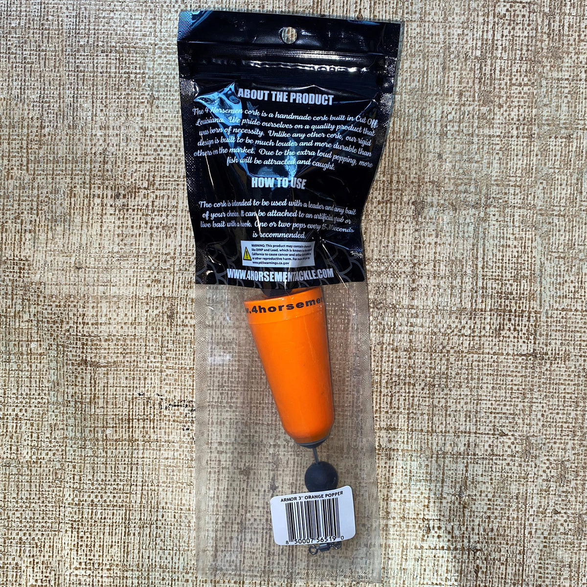 Four Horsemen 3&quot; Armor Popping Cork